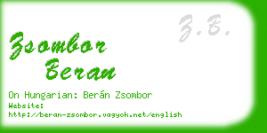 zsombor beran business card