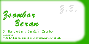 zsombor beran business card